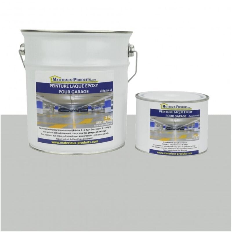 Matpro - Peinture Laque Epoxy pour Garage - 1 Kg Gris clair