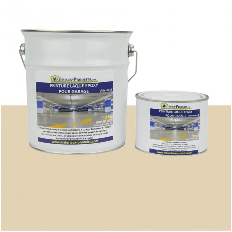Matpro - Peinture Laque Epoxy pour Garage - 1 Kg Ivoire