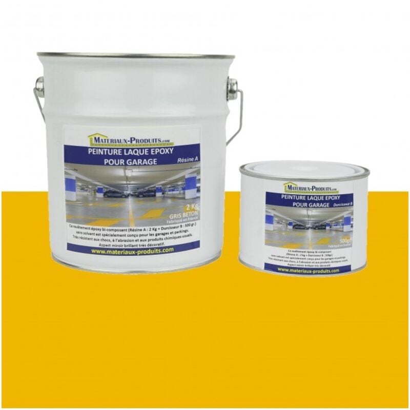 Matpro - Peinture Laque Epoxy pour Garage - 1 Kg Jaune