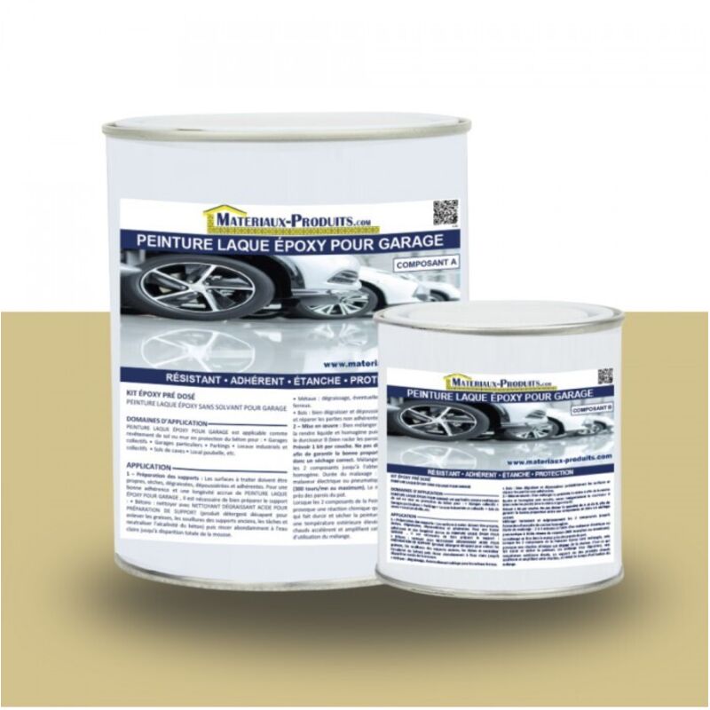 Peinture Laque Epoxy pour Garage - 10 Kg Jaune sable - MATPRO