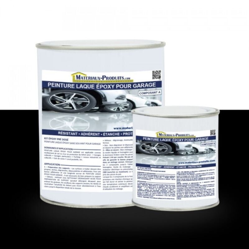 Matpro - Peinture Laque Epoxy pour Garage - 1 Kg Noir