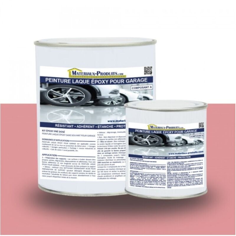 Peinture Laque Epoxy pour Garage - 1 Kg Rose - MATPRO