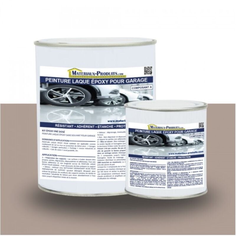 Matpro - Peinture Laque Epoxy pour Garage - 1 Kg Taupe