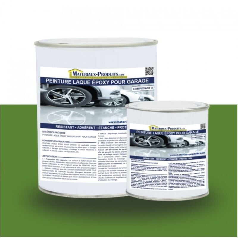 Matpro - Peinture Laque Epoxy pour Garage - 1 Kg Vert Gazon