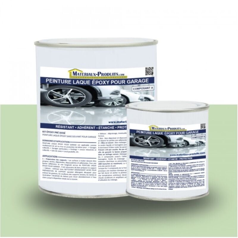 Matpro - Peinture Laque Epoxy pour Garage - 1 Kg Vert Pastel