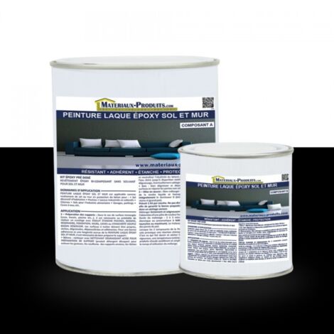 Peinture laque Epoxy Sol et Mur - 2.5 Kg Noir - MATPRO