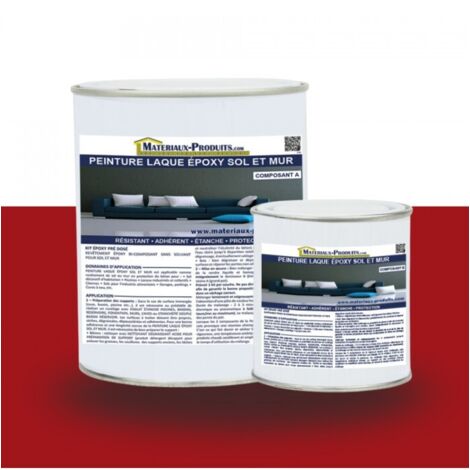 Peinture laque Epoxy Sol et Mur - 5 Kg Rouge - MATPRO
