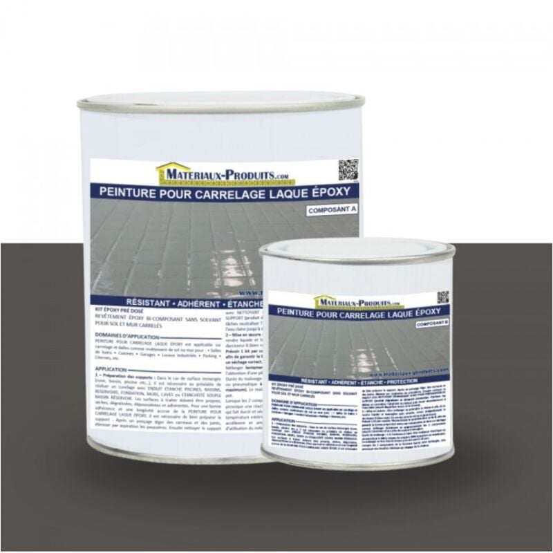 Peinture Laque Epoxy Spécial Carrelage - 1 Kg Gris basalte Matpro