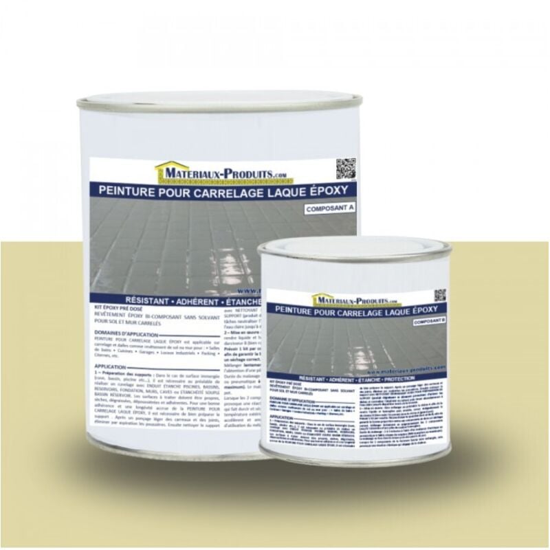 Matpro - Peinture Laque Epoxy Spécial Carrelage - 5 Kg Ivoire