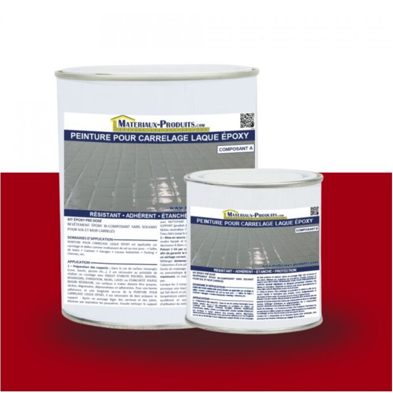 Peinture Laque Epoxy Spécial Carrelage - 2.5 Kg Rouge brique Matpro