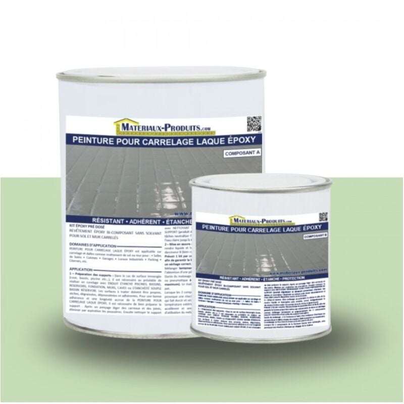 Peinture Laque Epoxy Spécial Carrelage - 2.5 Kg Vert Pastel Matpro