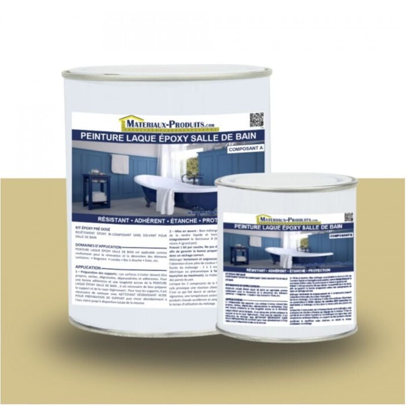 Matpro - Peinture Laque Epoxy Salle de Bain - 1 Kg Jaune sable