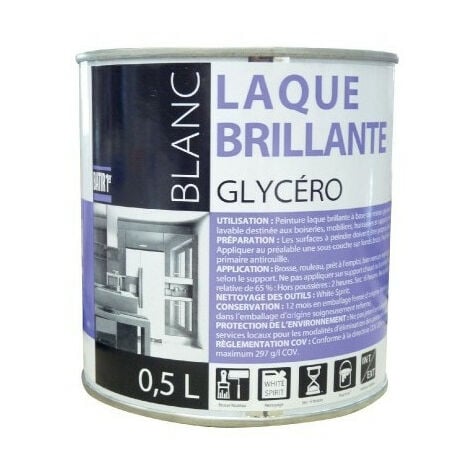 Laque Glycéro Brillante Noir 0.5 L - Technic