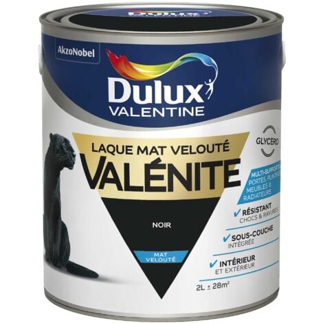 AKZONOBEL Peinture Laque Valénite Satin Ebène 0,5 L - Dulux Valentine