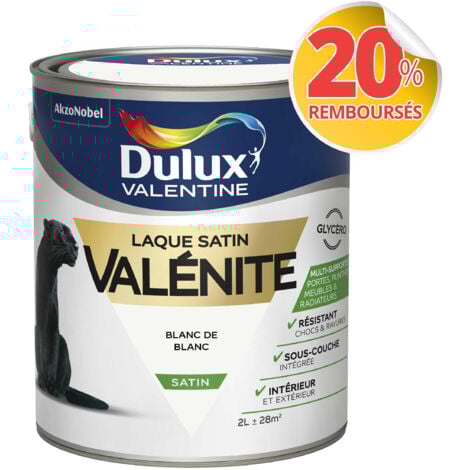 Peinture Laque Valénite Satin Blanc De Blanc 2 L - Dulux Valentine