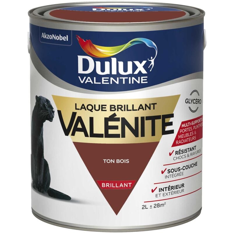 Peinture Laque Valénite Brillant Ton Bois (ral 8015) 2 l Dulux Valentine