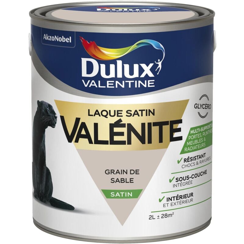 Peinture Laque Valénite Satin Grain De Sable 2 l Dulux Valentine