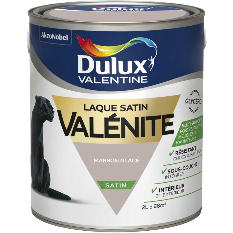 Peinture Laque Valénite Satin Marron Glacé 2 l Dulux Valentine