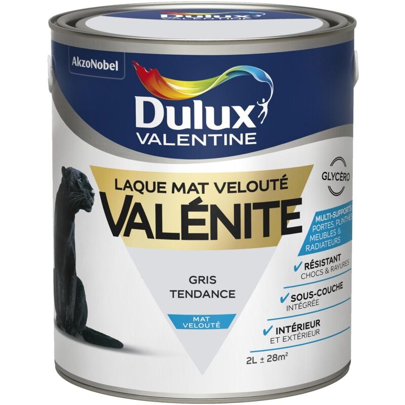 Peinture Laque Valénite Mat Gris Tendance 2 l Dulux Valentine