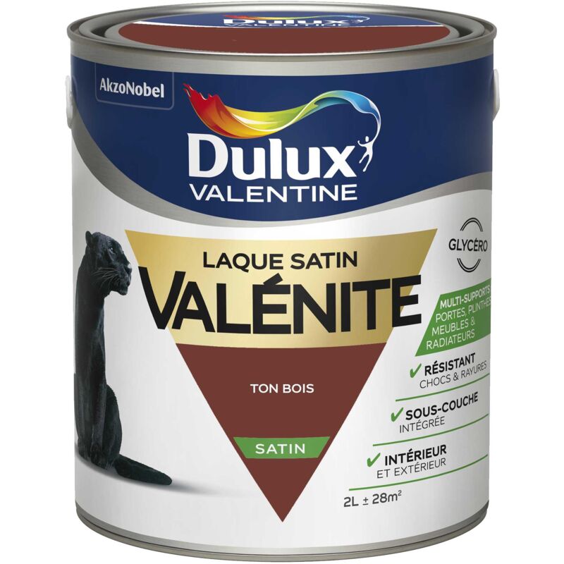Peinture Laque Valénite Satin Ton Bois (ral 8015) 2 l Dulux Valentine