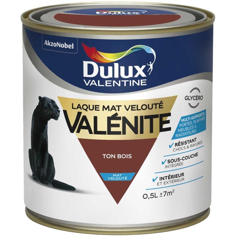 Peinture Laque Valénite Satin Ton Bois (ral 8015) 0,5 l Dulux Valentine