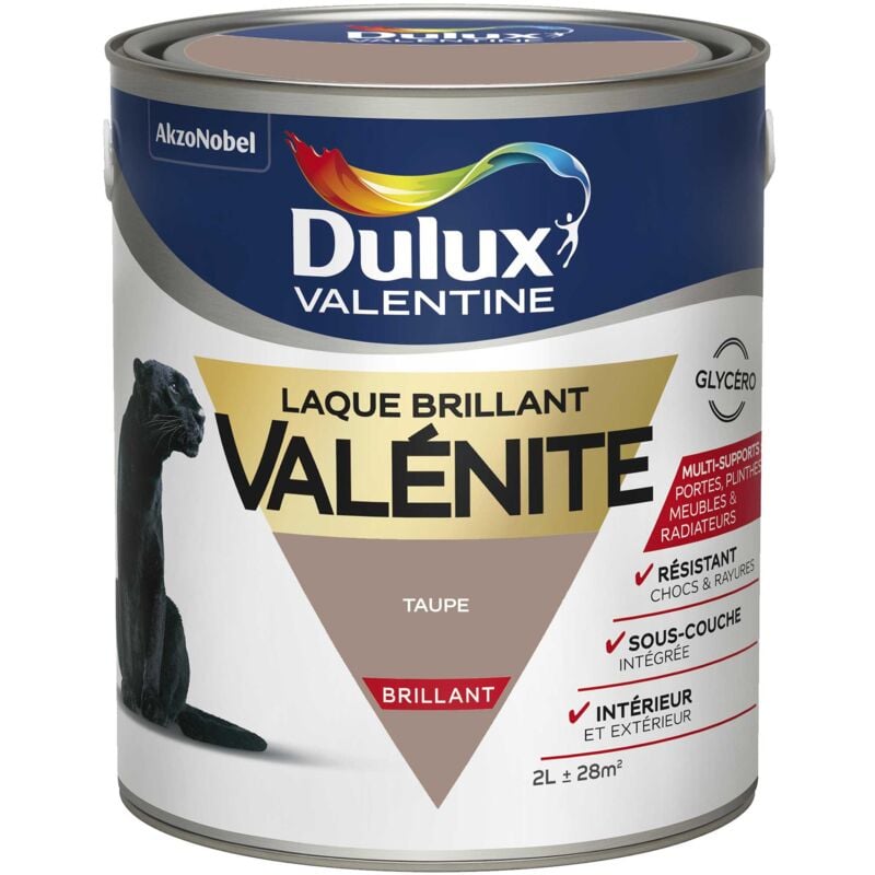 Peinture Laque Valénite Brillant Taupe 2 l Dulux Valentine