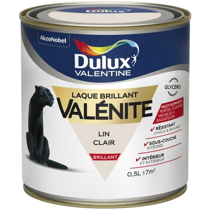 Peinture Laque Valénite Brillant Lin Clair 0,5 l Dulux Valentine