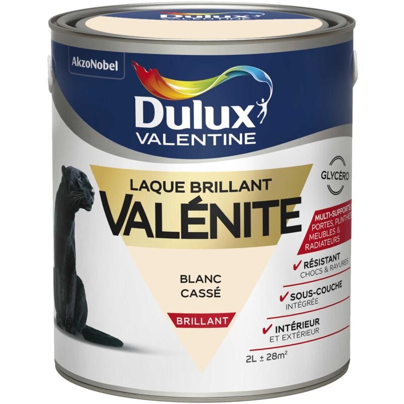 Peinture Laque Valénite Brillant Blanc Cassé 2 l Dulux Valentine