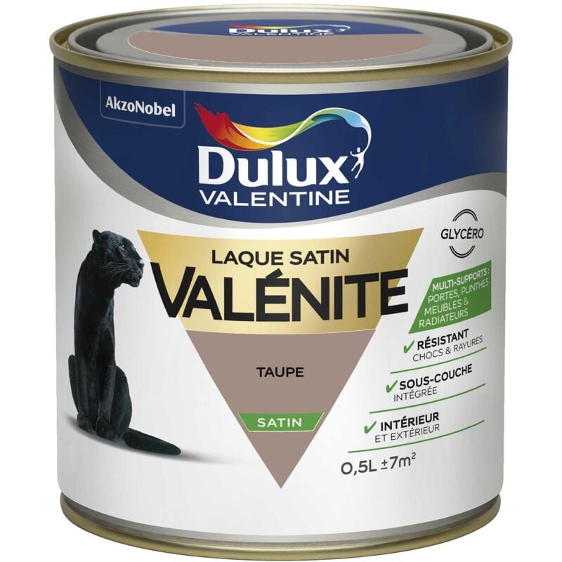 Peinture Laque Valénite Satin Taupe 0,5 l Dulux Valentine