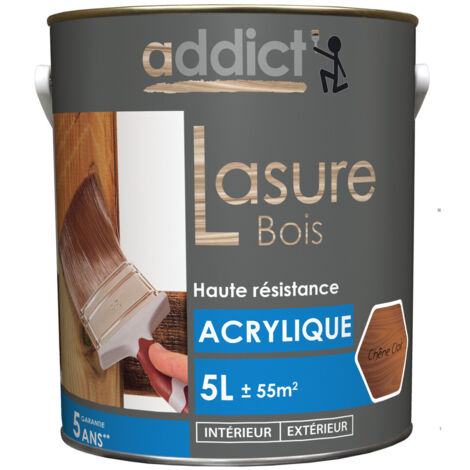 Peinture Lasure Acrylique 5 Litres Chene Clair - Addict
