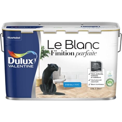 Peinture Le Blanc Finition Parfaite Dulux Valentine Mat Blanc 2,5 L