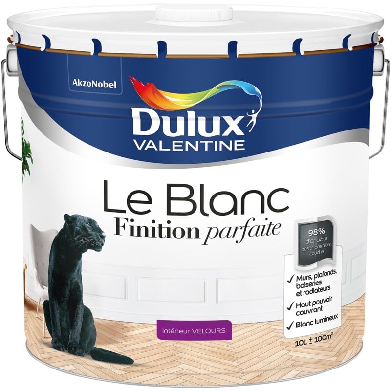 Peinture Le Blanc Finition Parfaite Dulux Valentine Velours Blanc 10 l