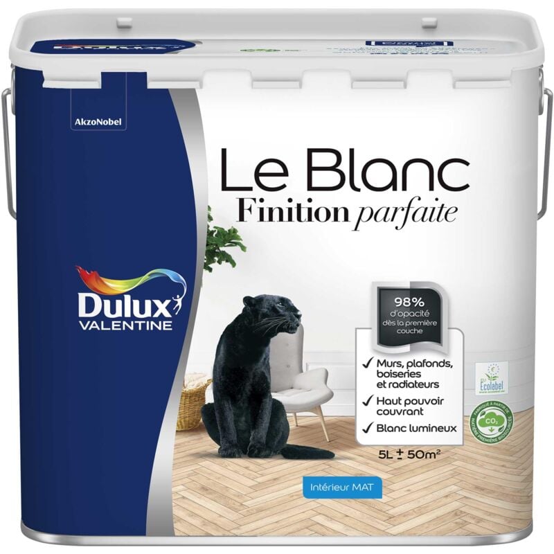 Peinture Le Blanc Finition Parfaite Dulux Valentine Mat Blanc 5 l
