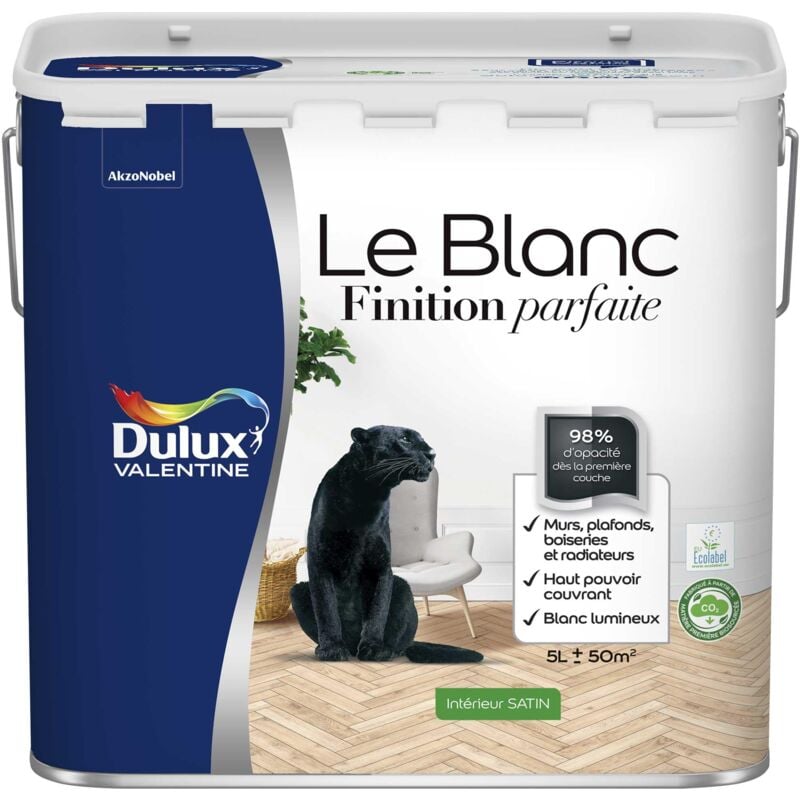 Peinture Le Blanc Finition Parfaite Dulux Valentine Satin Blanc 5 l