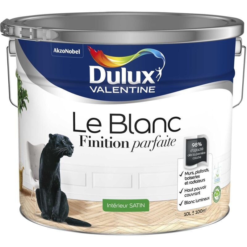 Peinture Le Blanc Finition Parfaite Dulux Valentine Satin Blanc 10 L