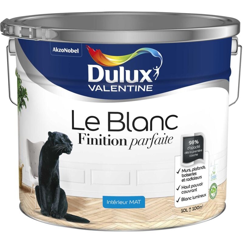 Peinture Le Blanc Finition Parfaite Dulux Valentine Mat Blanc 10 L
