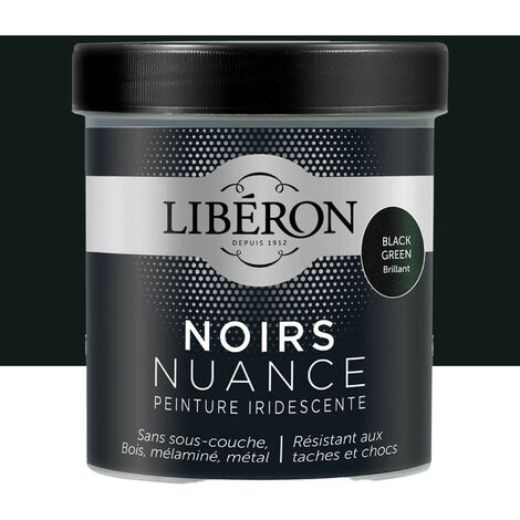 Peinture LIBÉRON Noirs Nuance Black Green brillant 0,5 L
