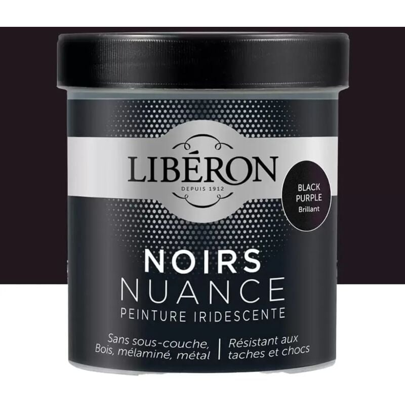 Peinture LIBÉRON Noirs Nuance Black Purple brillant 0,5 L