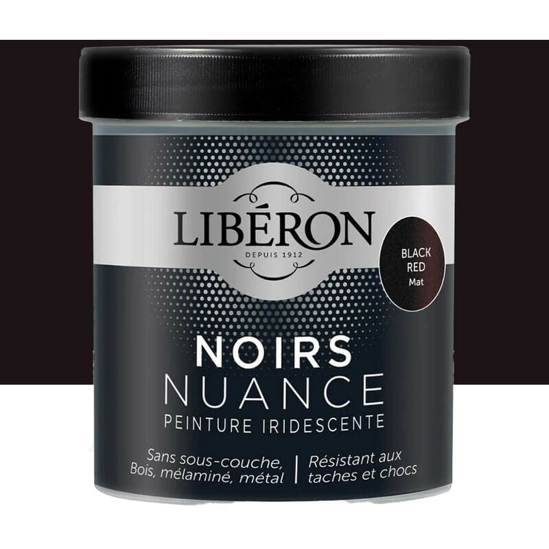 Liberon - Peinture libéron Noirs Nuance Black Red mat 0,5 l