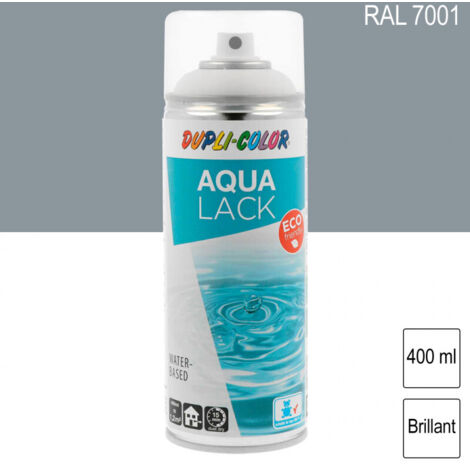 Peinture Loisir Base Aqueuse Ral7001 Brillant 350ml Dupli Color Gris argent