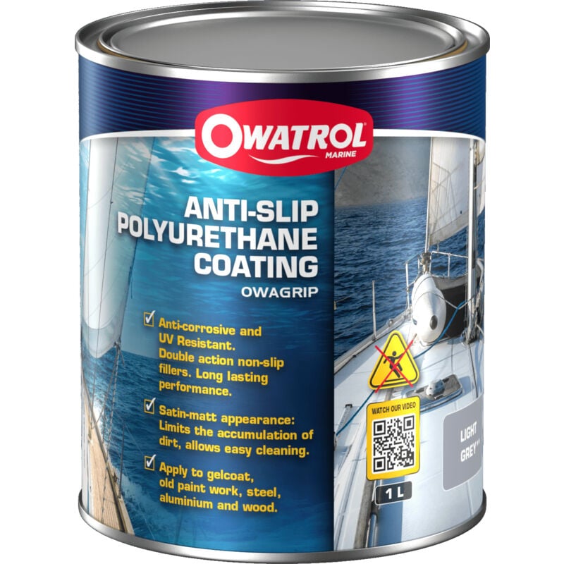 Peinture marine antidérapante polyuréthane pour ponts Owatrol owagrip Champagne (owm7) 1 litre