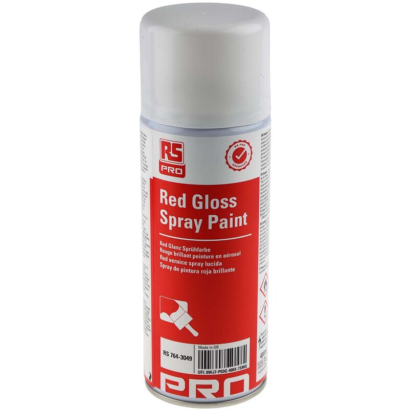 Peinture aérosol RS PRO Rouge Brillant, 400ml ( Prix pour 1 )