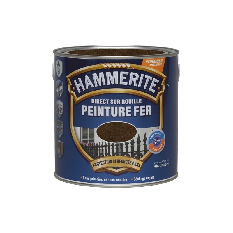 Julien - hammerite - Hammerite fer martelé 0.25l chataigne 070706