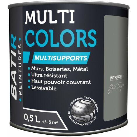 Peinture Mat  0.5 Litre Gris Taupe - Batir
