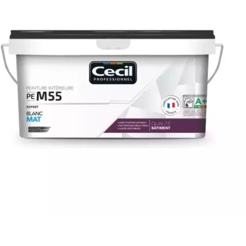 Peinture mat cécil pe M55 Blanc 2,5 l