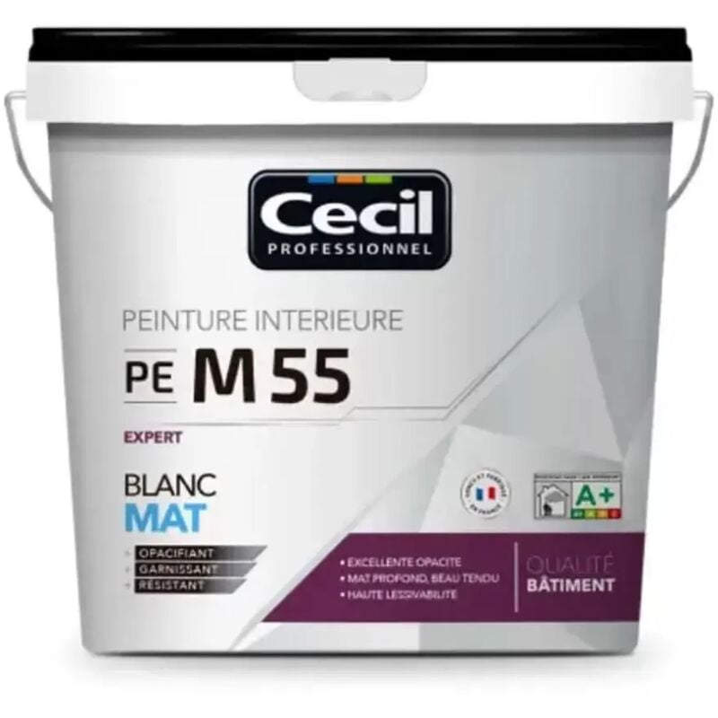 Peinture mat cécil pe M55 Blanc 10 l