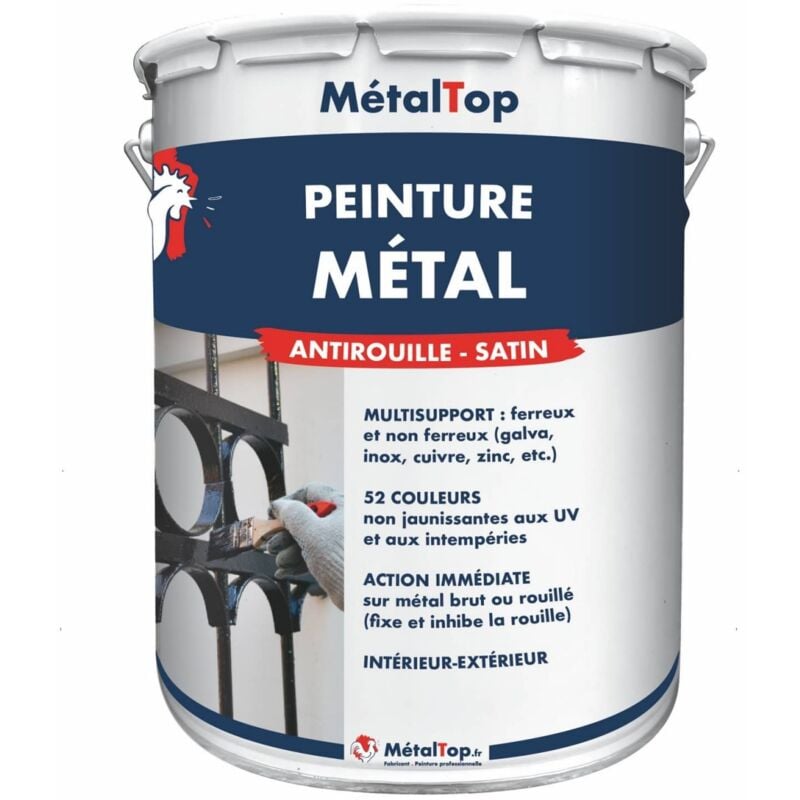 Metaltop - Peinture Metal - Pot 1 l - 3007 - Rouge noir