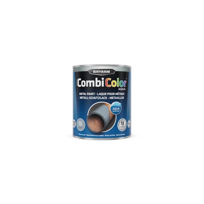 Rust-oleum - Peinture anti-rouille CombiColor Aqua - gris ral 7001 - 750 mL