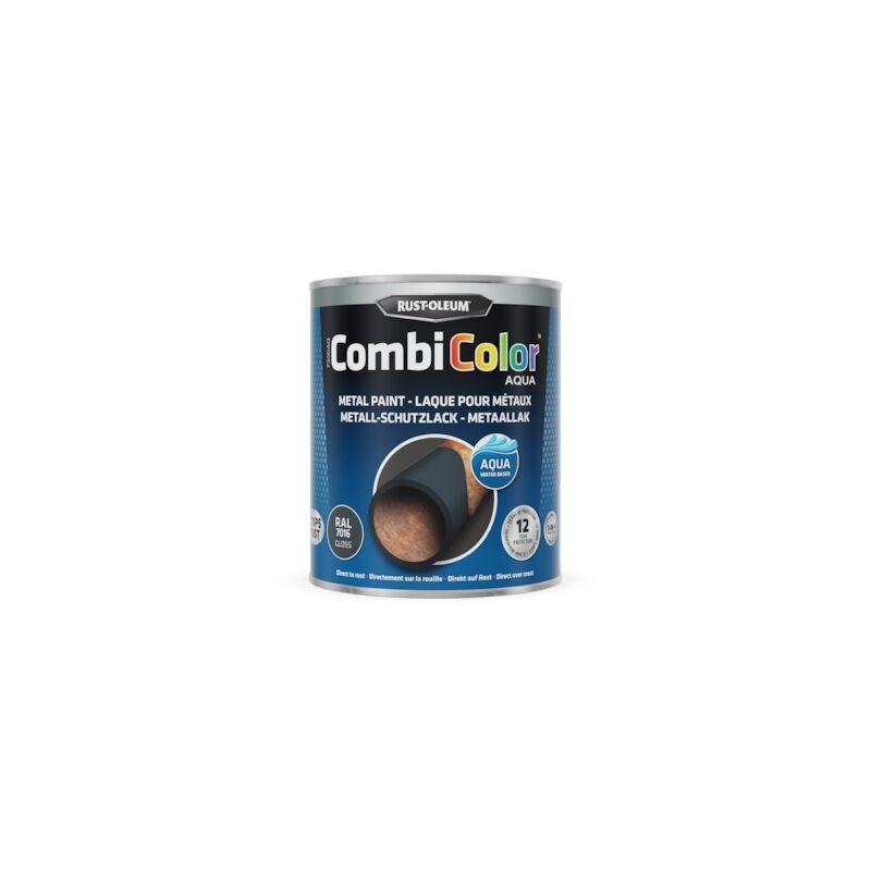 Rust-oleum - Peinture anti-rouille CombiColor Aqua - gris ral 7016 - 750 mL