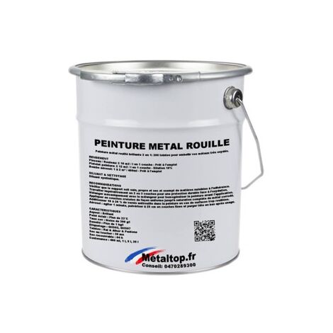 Peinture Metal Rouille - Metaltop - Bleu turquoise - RAL 5018 - Pot 1L